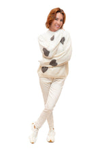 Load image into Gallery viewer, Cream Cuore Wool Mix Knit Sweater with Hearts