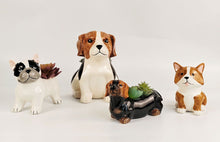 Load image into Gallery viewer, Dark Brown Dachshund Planter 8.5cm