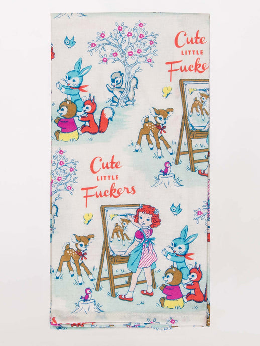 'Cute Little Fuckers' Tea Towel