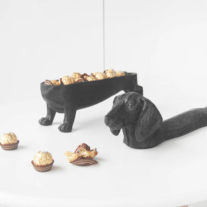 Dachshund Secret Bowl - Black