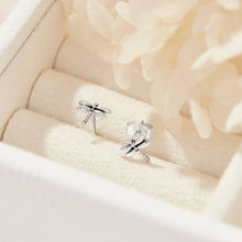 Load image into Gallery viewer, Dainty Dragonfly Silver Studs