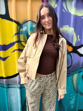 Load image into Gallery viewer, Dark Beige Trench Bomber Jacket - By Frankie