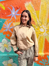 Load image into Gallery viewer, Dark Beige Trench Bomber Jacket - By Frankie