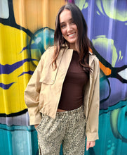 Load image into Gallery viewer, Dark Beige Trench Bomber Jacket - By Frankie