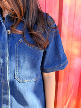 Load image into Gallery viewer, Dark Blue Denim Shirt &amp; Short Set - By Frankie