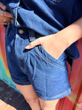 Load image into Gallery viewer, Dark Blue Denim Shirt &amp; Short Set - By Frankie