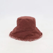 Load image into Gallery viewer, Dark Brown Frayed Edge Bucket Hat