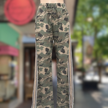 Load image into Gallery viewer, Dark Camo &amp; Brown Stripe Track Pants - By Frankie