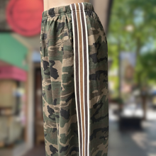 Load image into Gallery viewer, Dark Camo &amp; Brown Stripe Track Pants - By Frankie