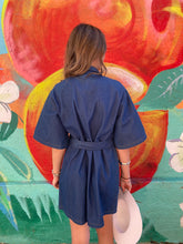 Load image into Gallery viewer, Dark Denim Shirt Dress - By Frankie