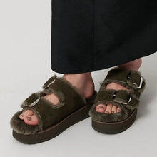 Load image into Gallery viewer, Dark Olive Cabello Slide - EMU Australia