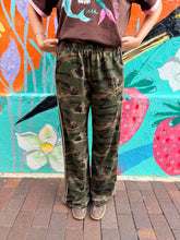 Load image into Gallery viewer, Dark Camo &amp; Brown Stripe Track Pants - By Frankie