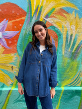 Load image into Gallery viewer, Dark Denim Embroidered Cowboy Shacket - By Frankie