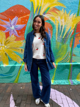 Load image into Gallery viewer, Dark Denim Embroidered Cowboy Shacket - By Frankie