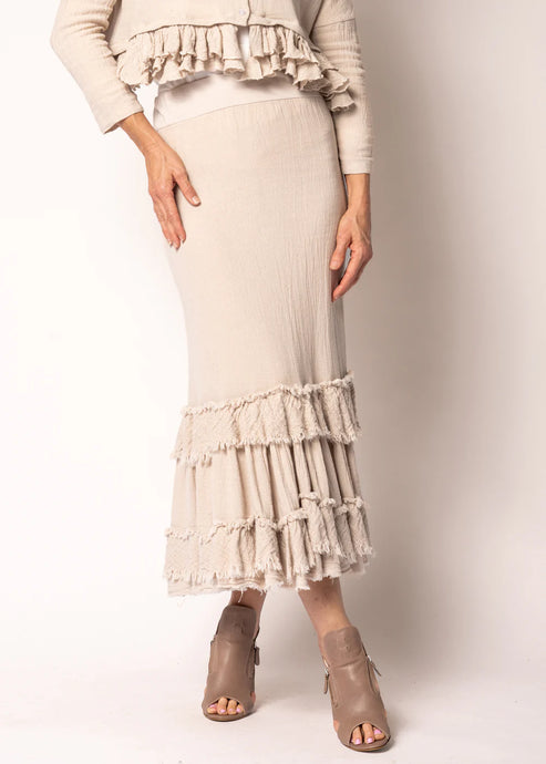 Latte Dayma Linen Skirt