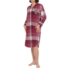 Load image into Gallery viewer, Deep Twilight Flannelette Cotton Midi Nightshirt
