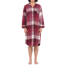 Load image into Gallery viewer, Deep Twilight Flannelette Cotton Midi Nightshirt