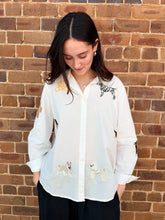 Load image into Gallery viewer, Dog Embroidered Cotton Shirt