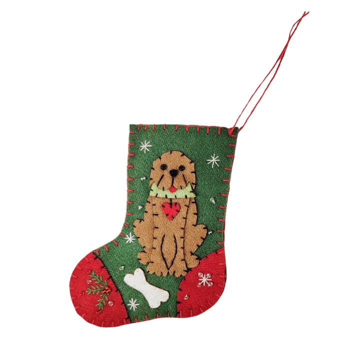 Dog Mini Stocking Hanging Decoration