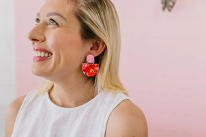 'Donna' Magical Mop Tops Print Dangle Earrings