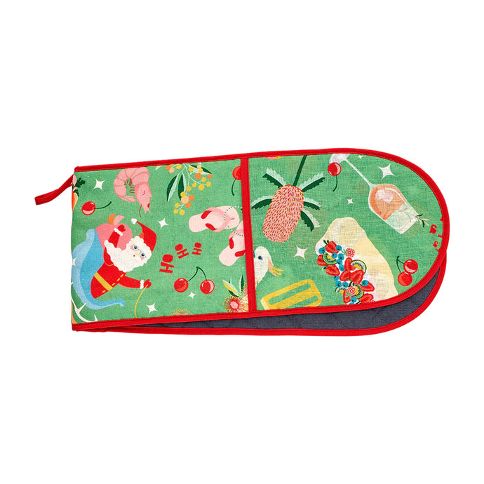 Oven Mitt - Holiday Green