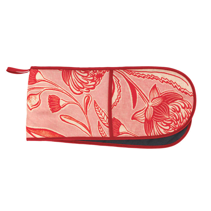 Trailing Natives Linen Double Oven Mitt