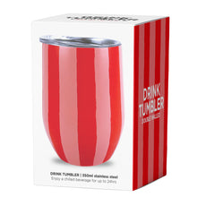Load image into Gallery viewer, Red Stripe Double Walled Drink Tumbler