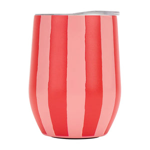 Red Stripe Double Walled Drink Tumbler