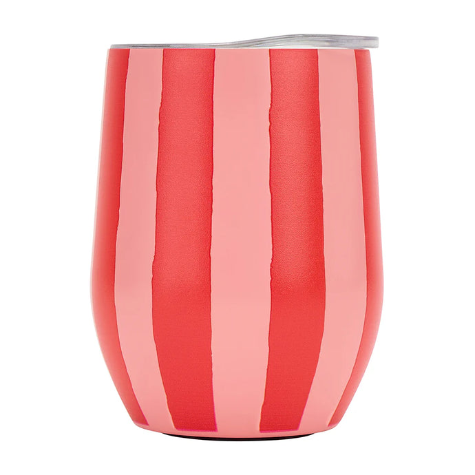 Red Stripe Double Walled Drink Tumbler