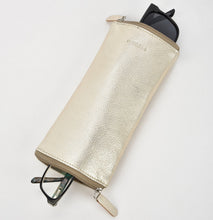 Load image into Gallery viewer, Gold Dublin Soft Leather Double Sided Glasses Case - Cobb &amp; Co