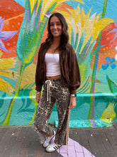 Load image into Gallery viewer, Brown Heart Dark Leopard Racer Pant - By Frankie