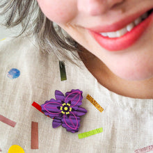 Load image into Gallery viewer, Chocolate Lily Simplified Mini Brooch - Erstwilder x Royal Botanic Gardens Victoria