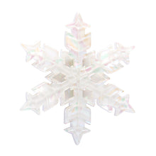 Load image into Gallery viewer, Snowflake Simplified Mini Brooch - Erstwilder Merry Menagerie