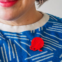 Load image into Gallery viewer, Ball of Yarn Simplified Mini Brooch - Erstwilder Arts &amp; Crafts Part 2