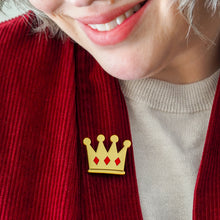 Load image into Gallery viewer, Crown Simplified Mini Brooch - Erstwilder x Pete Cromer 'Fairy Tales' Part 2