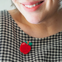 Load image into Gallery viewer, Apple Simplified Mini Brooch - Erstwilder x Pete Cromer 'Fairy Tales' Part 2