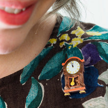 Load image into Gallery viewer, Clock Simplified Mini Brooch - Erstwilder x Pete Cromer 'Fairy Tales' Part 2