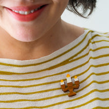 Load image into Gallery viewer, Candelabra Simplified Mini Brooch - Erstwilder x Pete Cromer 'Fairy Tales' Part 2