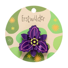 Load image into Gallery viewer, Chocolate Lily Simplified Mini Brooch - Erstwilder x Royal Botanic Gardens Victoria