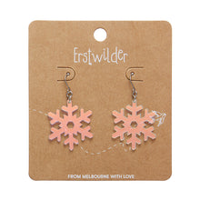 Load image into Gallery viewer, Iridescent Snowflake Drop Earrings - Erstwilder Merry Kitschmas