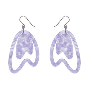 Lilac Atomic Boomerang Essential Earrings - Erstwilder x Atomic Abode