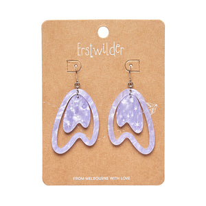 Lilac Atomic Boomerang Essential Earrings - Erstwilder x Atomic Abode