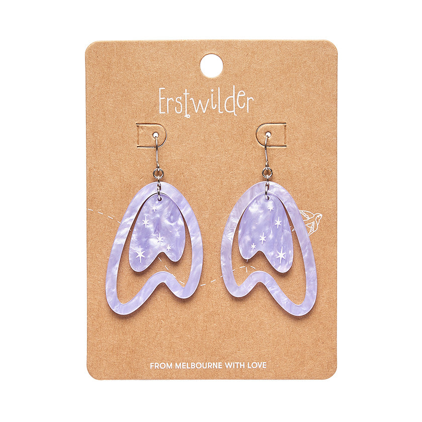 Lilac Atomic Boomerang Essential Earrings - Erstwilder x Atomic Abode