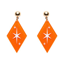 Load image into Gallery viewer, Orange Atomic Diamond Essential Earrings - Erstwilder x Atomic Abode