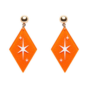 Orange Atomic Diamond Essential Earrings - Erstwilder x Atomic Abode