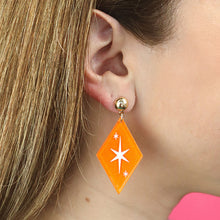 Load image into Gallery viewer, Orange Atomic Diamond Essential Earrings - Erstwilder x Atomic Abode