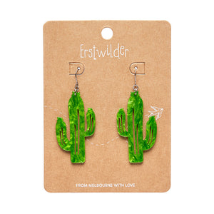 Light Green Cactus Drop Earrings - Erstwilder x Atomic Abode