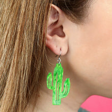 Load image into Gallery viewer, Light Green Cactus Drop Earrings - Erstwilder x Atomic Abode