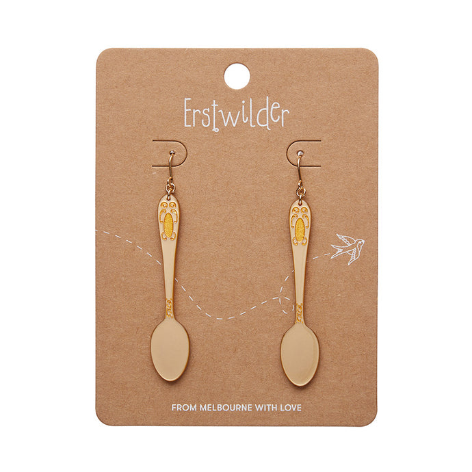 Gold Spoon, Please! Drop Earrings - Erstwilder x Katherine Sabbath