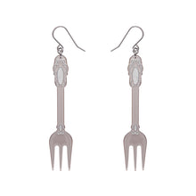 Load image into Gallery viewer, Silver Fork, Please! Drop Earrings - Erstwilder x Katherine Sabbath